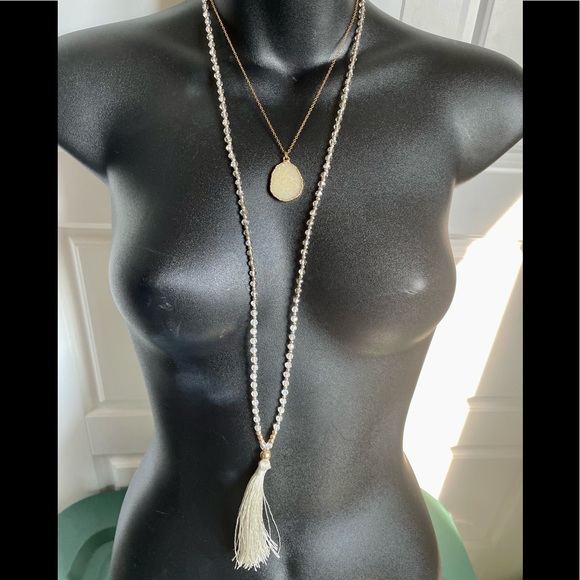 🌾 Sparkly druzy pendant - Picture 3 of 3